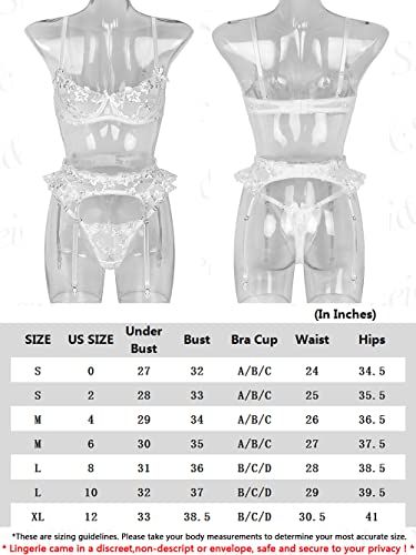 Kaei&Shi Floral Lace Bridal Lingerie Set