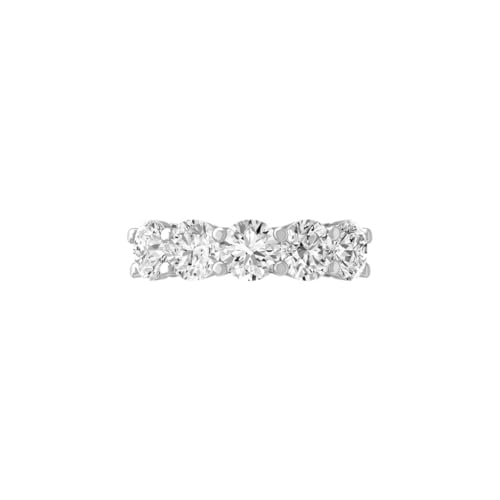 14K White Gold Lab Grown Diamond Five-Stone Ring
