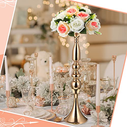 Gold Metal Wedding Centerpiece Flower Stand Set of 24