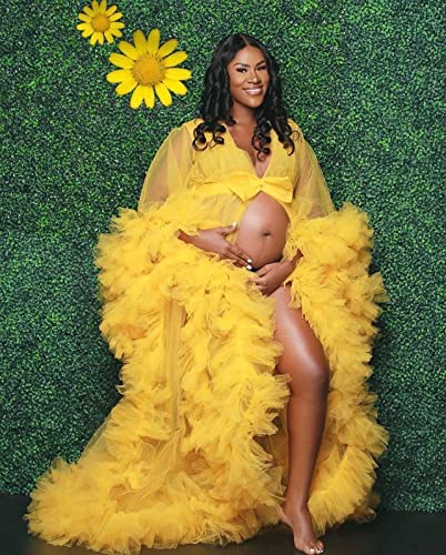 Elegant Tulle Maternity Gown for Photoshoots