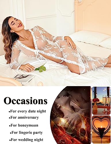 Avidlove Lace Bridal Robe for Women