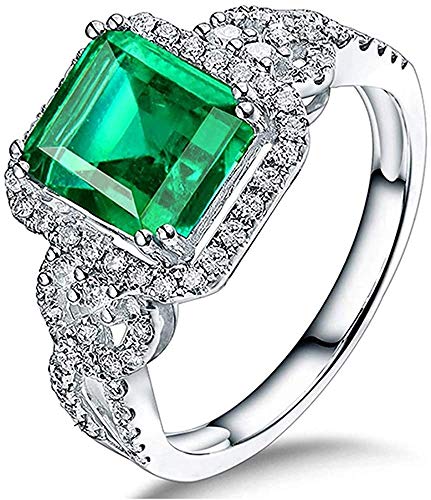 Emerald Diamonds Engagement Ring in 14K White Gold
