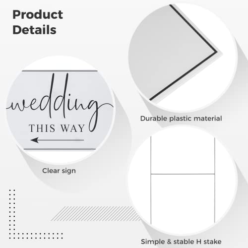 3 Packs Wedding Signs - Romantic Double-Sided Decoration