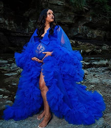 Elegant Tulle Maternity Gown for Photoshoots