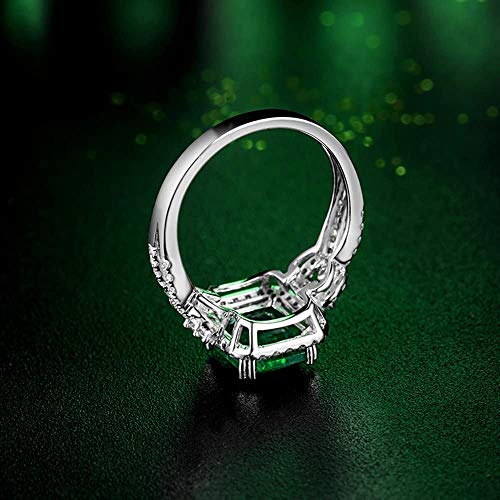 Emerald Diamonds Engagement Ring in 14K White Gold