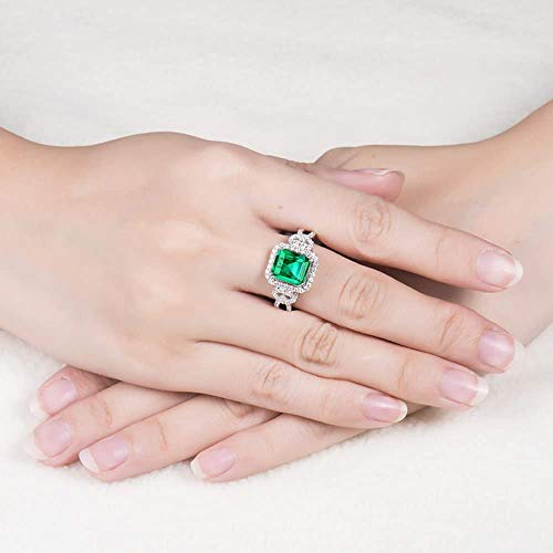 Emerald Diamonds Engagement Ring in 14K White Gold