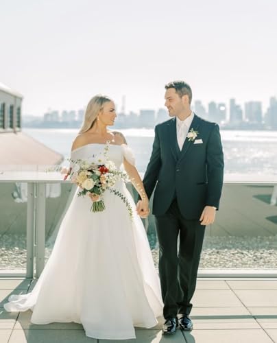 2024 Off-Shoulder Black Wedding Dress Ball Gown Bride