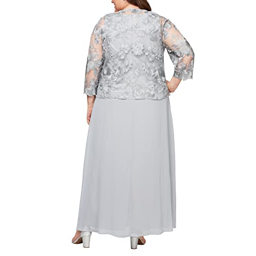 Alex Evenings Tea Length Button-Front Jacket Dress, Dove