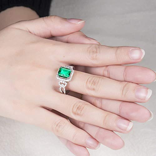 Emerald Diamonds Engagement Ring in 14K White Gold