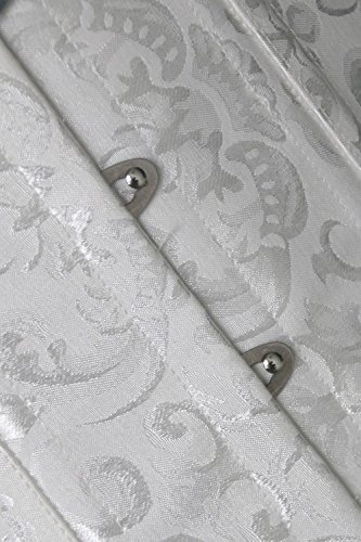 Charmian Women's White Steel Boned Hourglass Corset