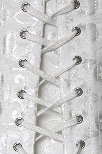 Charmian Women's White Steel Boned Hourglass Corset