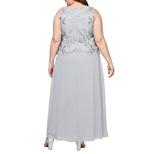 Alex Evenings Tea Length Button-Front Jacket Dress, Dove