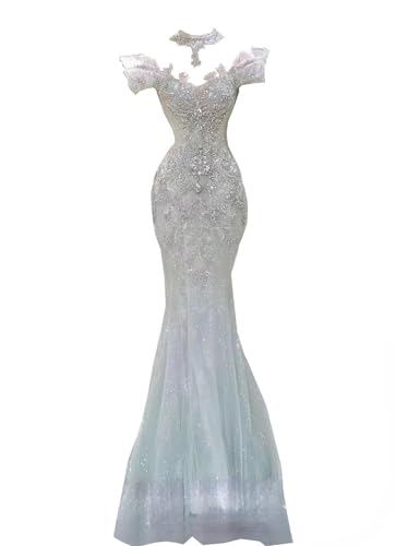 2024 Off Shoulder Mermaid Lace Wedding Dress - B-white