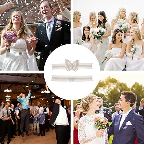 Kathsofy Lace Flower Wedding Garter for Brides