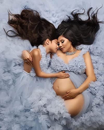 Dusty Rose Maternity Tulle Dress for Baby Shower