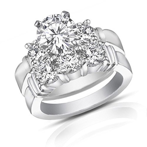 Madina Jewelry Diamond Wedding Set in 18K White Gold