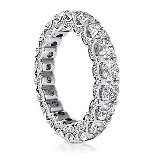 4.18 ct Round Cut Diamond Eternity Wedding Band