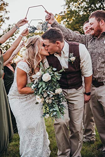 Bohemian Ivory Lace V Neck Backless Wedding Dress