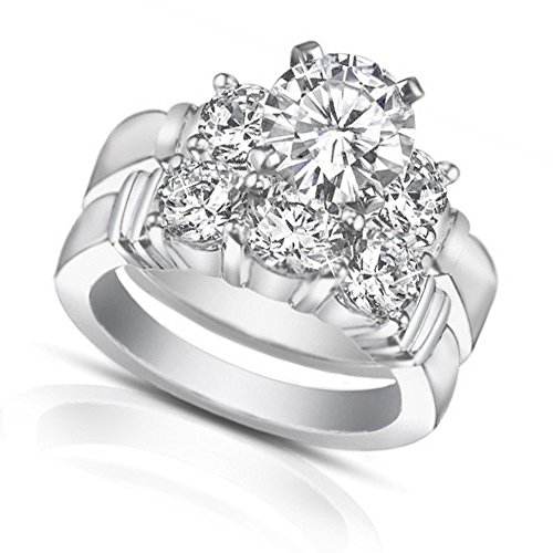 Madina Jewelry Diamond Wedding Set in 18K White Gold