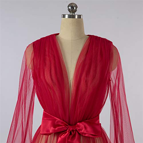 Old Hollywood Tulle Bridal Robe for Photoshoots