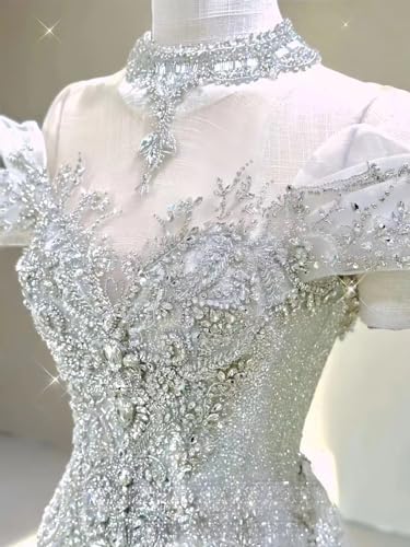 2024 Off Shoulder Mermaid Lace Wedding Dress - B-white