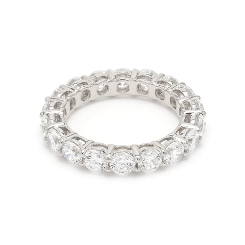 Platinum Round Cut Lab Grown Diamond Eternity Band