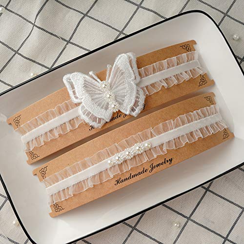 Kathsofy Lace Flower Wedding Garter for Brides