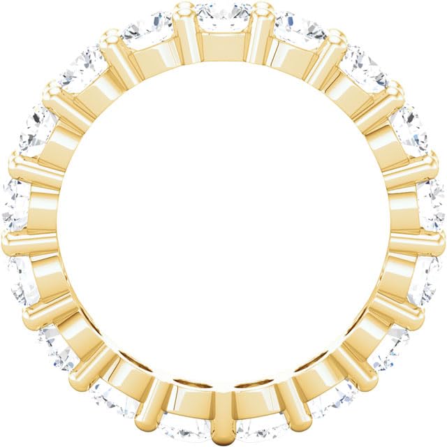 4ctw 14K Yellow Gold Diamond Eternity Stackable Band