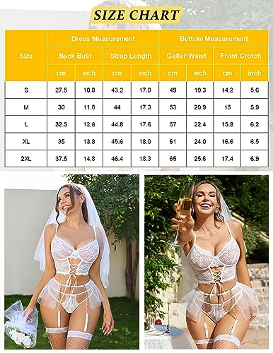 Avidlove Women's Strappy Lace Garter Lingerie Set