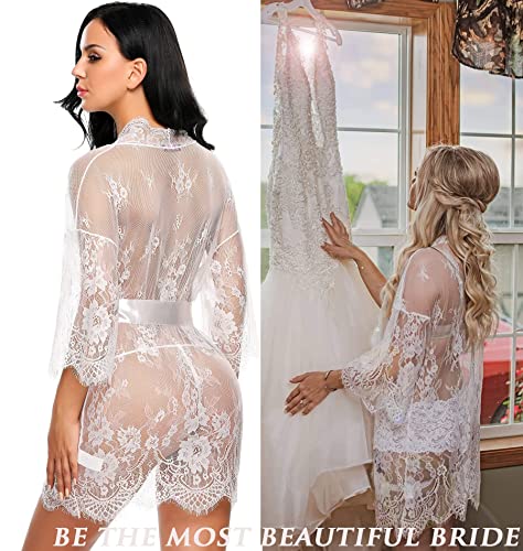 Avidlove Women's Lace Kimono Robe Nightgown