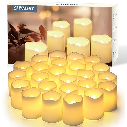 SHYMERY 24-Pack Flameless LED Votive Candles
