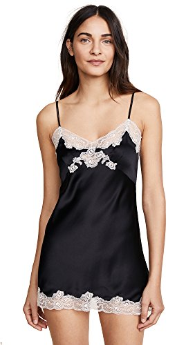 Silk Charmeuse Mini Slip Dress in Black Vintage