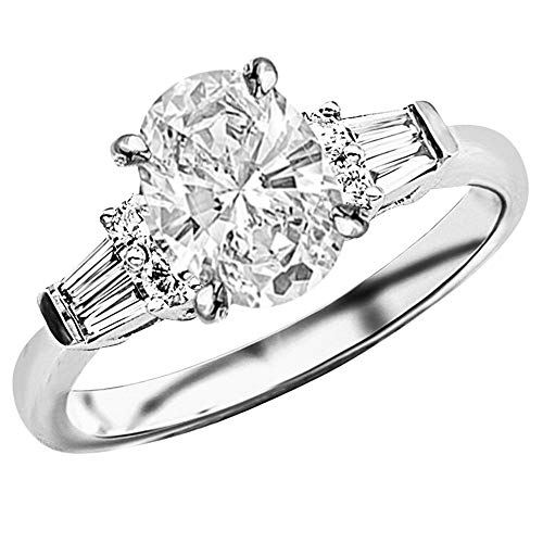 Platinum 3 Carat LAB GROWN Diamond Engagement Ring