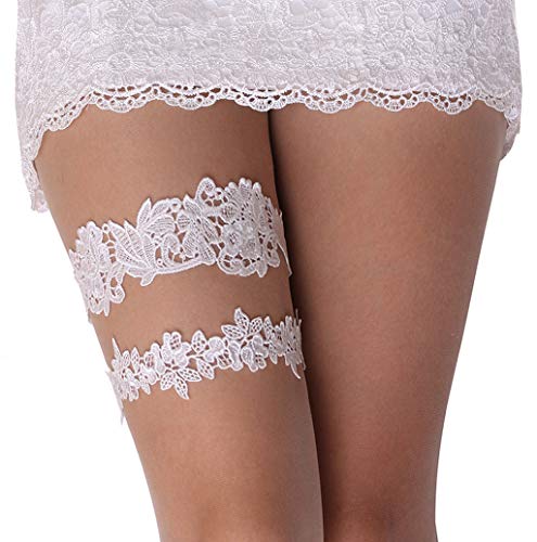 Elegant Lace Wedding Garters Set for Brides