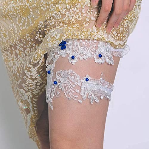 Elegant White Lace Bridal Garter Set of 2