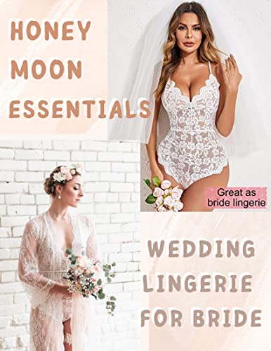 Avidlove Women’s White Teddy Lingerie Bodysuit