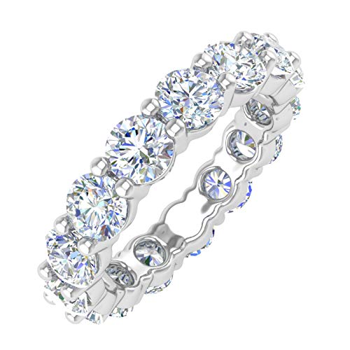 5 Carat Diamond Eternity Wedding Band in White Gold