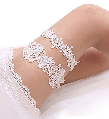 Elegant Lace Wedding Garters Set for Brides