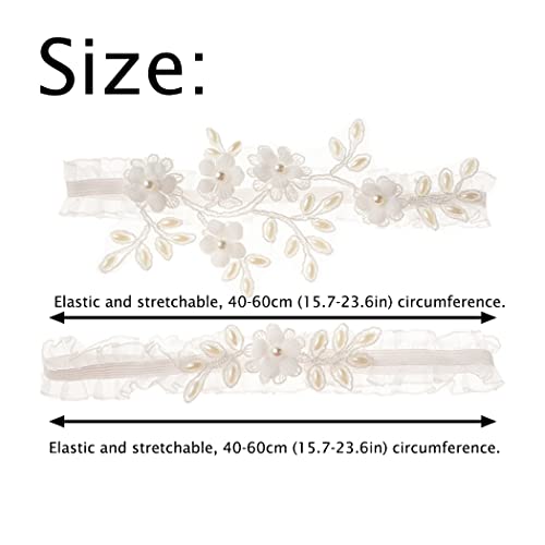 Elegant Pearl Bridal Garter Set for Weddings