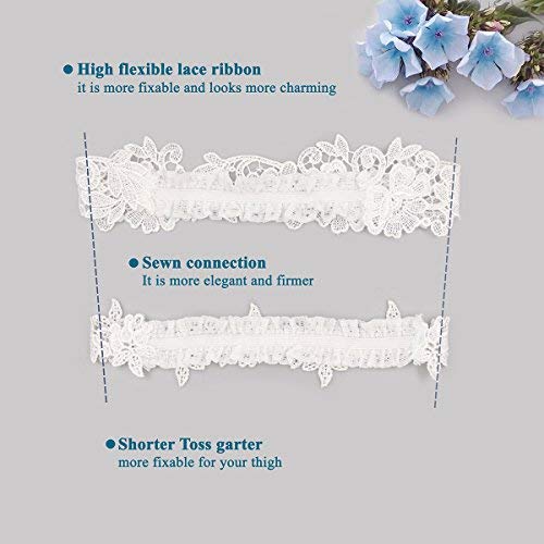 Elegant Lace Wedding Garters Set for Brides