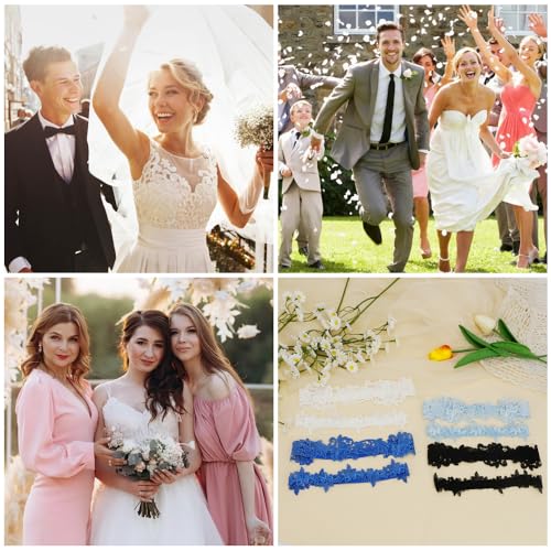 Elegant White Wedding Garter Set for Brides