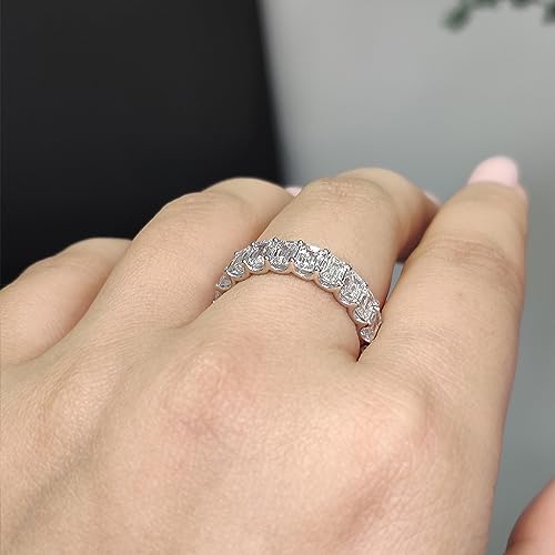 4 Carat Lab Grown Emerald Cut Diamond Wedding Band