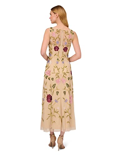 Adrianna Papell Beaded Ankle Length Wedding Dress