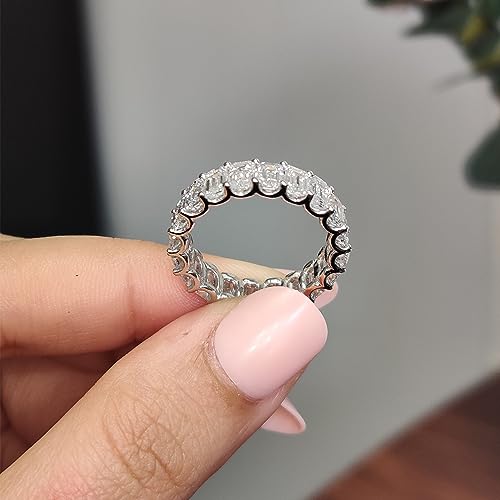 4 Carat Lab Grown Emerald Cut Diamond Wedding Band