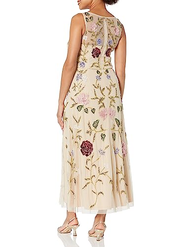 Adrianna Papell Beaded Ankle Length Wedding Dress