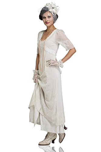 Nataya 1920s Titanic Wedding Party Dress in Ivory