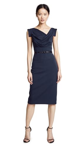 Eclipse Black Halo Women's Jackie O Belted Dress