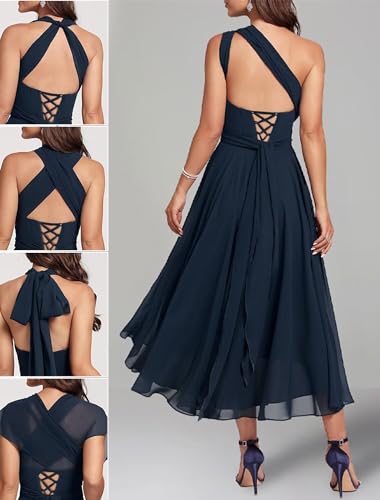 Champagne Convertible Chiffon Mother of the Bride Dress