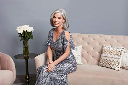 Silver Sequin Flutter Sleeve Long Wedding Dress, Size 6