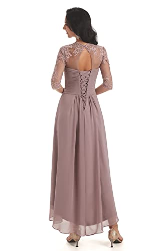 Champagne Lace Applique Mother of the Bride Dress